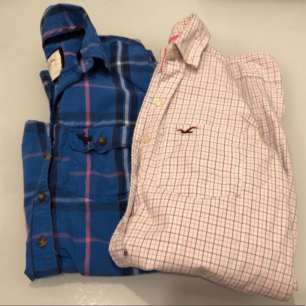 Hollister Abercrombie Button Up Shirts Lot XS